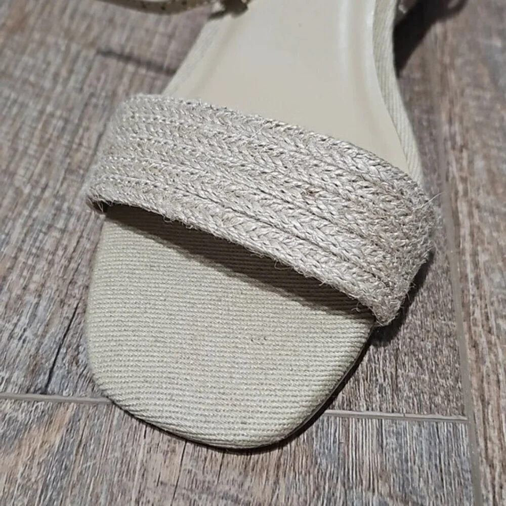 Joie Lila Beige Strappy Wedge Heels Size 9.5